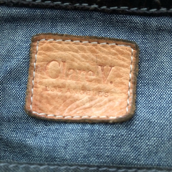 Clare V. Los Angeles Quilted Leather Hand Bag in Brown & Olive Green - Picture 6 of 14